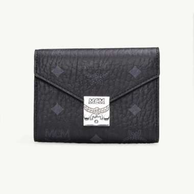 MCM Small Patricia Trifold Wallet in Black