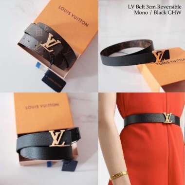 Louis Vuitton LV Belt Women Initial 3cm Reversible Monogram - Black
