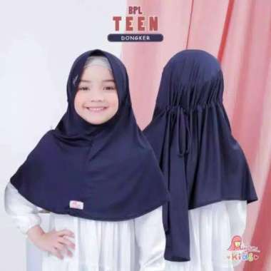 Jilbab bergo anak (7-9th) Miulan BPL teen Semua Ukuran Dongker