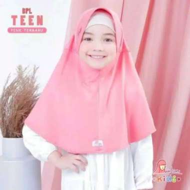 Jilbab bergo anak (7-9th) Miulan BPL teen Semua Ukuran Pink