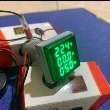 Voltmeter Digital Listrik 3 in 1 putih