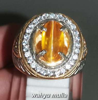Batu Mata Kucing Opal Cat Eye Asli (Kode 1860) Kuning