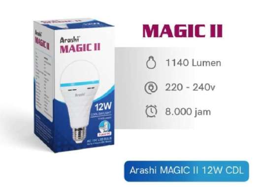 Lampu LED Emergency Surya Magic 12W 12Watt Arashi II 12 Watt Arasi Surya Magic 12W