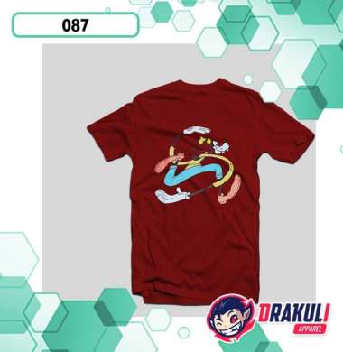 T Shirt 087 Goofy Run Maroon XL