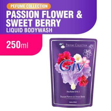 GIV Body Wash Refill 250ml BPOM ORIGINAL / Giv Sabun Mandi Cair Pouch Ungu