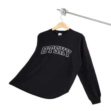Otsky Kaos Lengan Panjang Basic Font x (LS Y4039Y) x (LS Y4040Y) x (LS Y4038Y) BLK  (Y4038Y-11i) L
