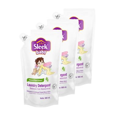 Sleek Baby Laundry Detergent [900 mL/ 3 Pcs]