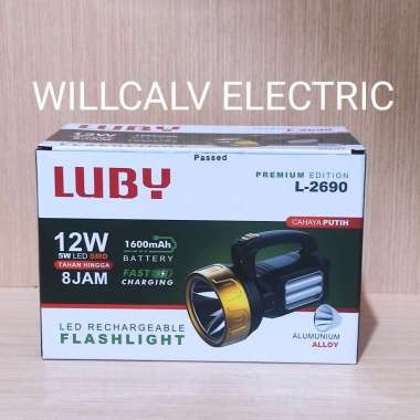 Senter LUBY L2690 senter emergency 12W / Senter cas LUBY L2690 senter besar Emergency 12W