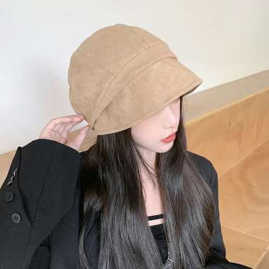 Topi Pria Wanita Bervolume Anti Paparazi Baseball Hat Topi Golf Besar Khaki