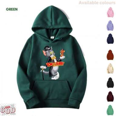 Sweater Hoodie Jumper Anak Laki Laki Perempuan Tom & Jerry Hudi Unisex Usia 5 15 Tahun 9-10 tahun Hi