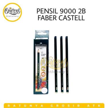 1 PCS PENSIL 9000 FABER CASTELL / PENSIL UJIAN / PENSIL KOMPUTER / PENSIL KAYU PENSIL 9000 2B (00972