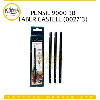 1 PCS PENSIL 9000 FABER CASTELL / PENSIL UJIAN / PENSIL KOMPUTER / PENSIL KAYU PENSIL 9000 3B (00271