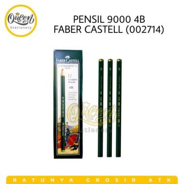 1 PCS PENSIL 9000 FABER CASTELL / PENSIL UJIAN / PENSIL KOMPUTER / PENSIL KAYU PENSIL 9000 4B (00271