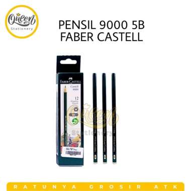 1 PCS PENSIL 9000 FABER CASTELL / PENSIL UJIAN / PENSIL KOMPUTER / PENSIL KAYU PENSIL 9000 5B (00271