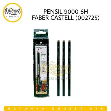 1 PCS PENSIL 9000 FABER CASTELL / PENSIL UJIAN / PENSIL KOMPUTER / PENSIL KAYU PENSIL 9000 6H (00272