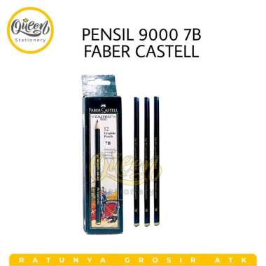 1 PCS PENSIL 9000 FABER CASTELL / PENSIL UJIAN / PENSIL KOMPUTER / PENSIL KAYU PENSIL 9000 7B (00271