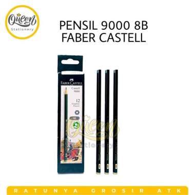 1 PCS PENSIL 9000 FABER CASTELL / PENSIL UJIAN / PENSIL KOMPUTER / PENSIL KAYU PENSIL 9000 8B (00271