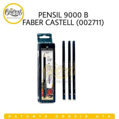 1 PCS PENSIL 9000 FABER CASTELL / PENSIL UJIAN / PENSIL KOMPUTER / PENSIL KAYU PENSIL 9000 B (002711