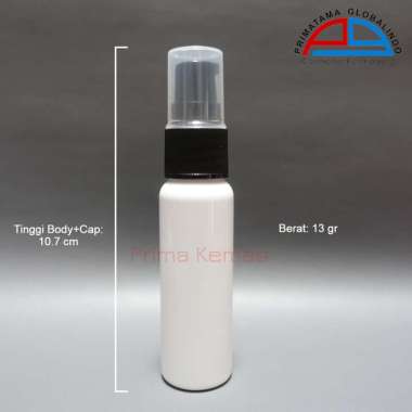 Botol Pump Treatment 27 ml Putih - botol kosmetik Prima Kemas - Pump Treatment Hitam