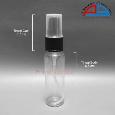 Botol Pump Treatment 27 ml Natural - botol kosmetik Prima Kemas - Pump Treatment Hitam