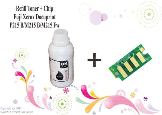 Refill Toner + Chip Fuji Xerox Docuprint P215 B-M215 B- Berkualitas Monochrome