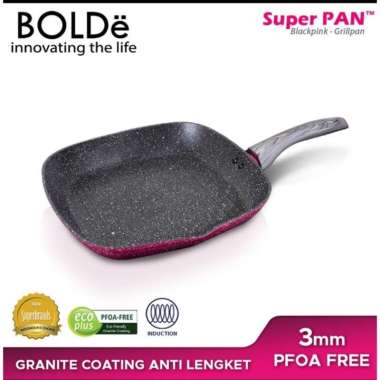 BOLDe Super Grill Pan 28 cm - Black Pink Granite Series PINK