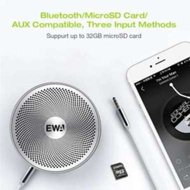SPEAKER BLUETOOTH WATERPROOF A-2 PRO EWA GREY/ SPEAKER WATERPROOF/ SPEAKER PROMO Grey