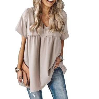 Women Plus Size Off Shoulder Strapless Lace Patchwork Short Sleeve O-Neck T-Shirt Blouse Loose Tee Tops Fuladelt