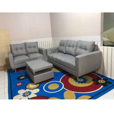 Sofa Ruang Tamu Modesty 32 Seater Mungil Standart 17 + Meja Bungkus Warna Multicolor