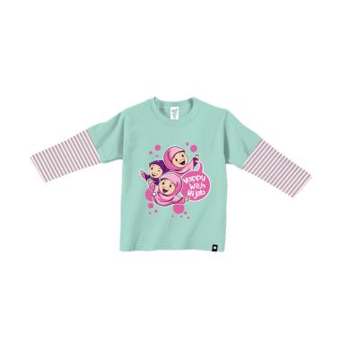 Afrakids AF181 Happy With Hijab Atasan Anak - Green