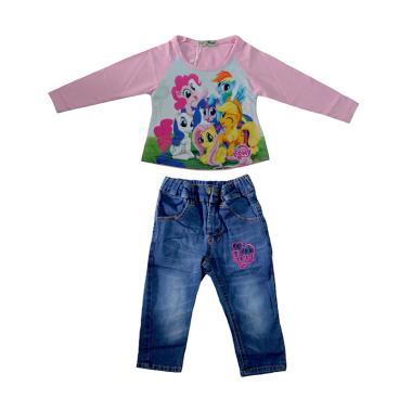 Lil Rose Pony Pink C Baju Setelan Anak - Pink