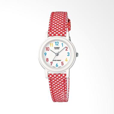 CASIO LQ-139LB-4B Cloth Analog Jam Tangan Wanita - Pink