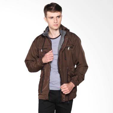 VM Parka Fashion Reversible 2in1 Jaket Pria - Coklat