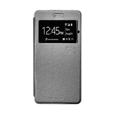 Smile Flip Cover Casing for Vivo V3 Max - Abu-abu