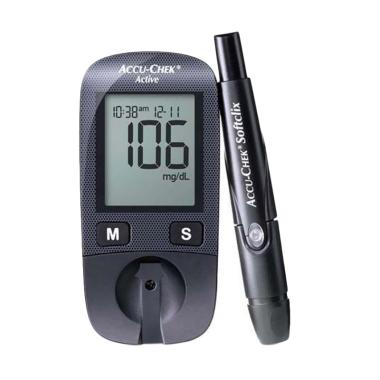 Alat Tes Gula Darah / Alat Cek Gula Darah Accu Chek Active Black
