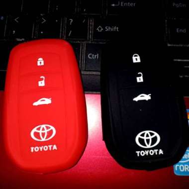 noona variasi mobil Silicon Kunci Mobil for Fortuner - Black