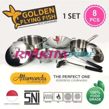 ALLAMANDA PANCI COOKWARE SET STAINLESS FOOD GRADE - Golden Flying Fish