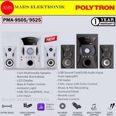 SPEAKER POLYTRON MULTIMEDIA BLUETOOTH PMA-9505 WA / PMA 9505 / READY