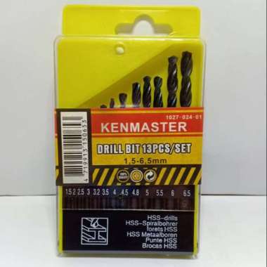 Mata Bor Besi Set 13 Pcs / Mata Bor Mini / Bor Listrik Kenmaster Original / Perkakas Tukang