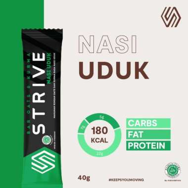 STRIVE NASI UDUK 40g ENERGY BAR 1 Box isi 6pcs 6PCS NASI UDUK