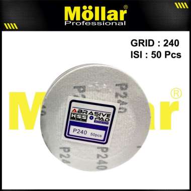 HSS Amplas Velcro Grit 240 Amplas Bulat Tempel Mesin Gerinda - 50 pcs
