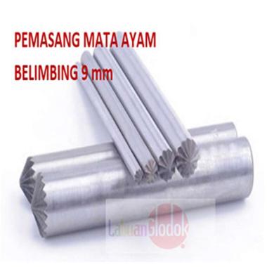 Plong Kulit Bentuk Belimbing 9mm-plong Bunga-Plong Belimbing-Plong/Pembolong Belimbing 9mm