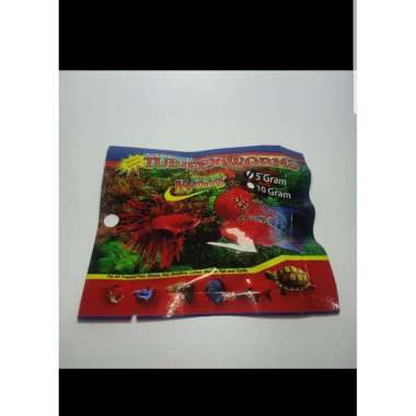 Tubifex worm cacing kering 5 gr cacing sutra beku kering makanan ikan cupang brown