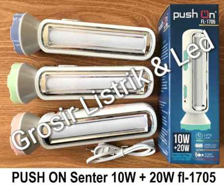 PushOn Senter 10W + 20W FL - 1705
