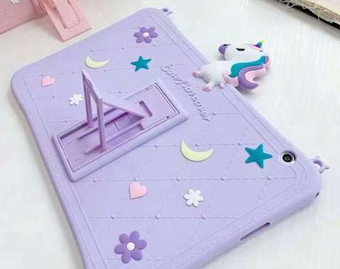 Casing Motif Kartun iPad 7 10.2" 2019 iPad 7 10.2" 2019 Ungu Unicorn