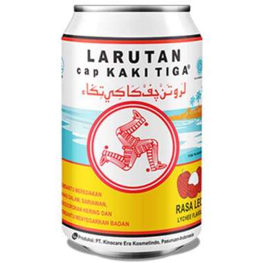 Cap Kaki Tiga Larutan Cap Kaki Tiga Leci Can 320 Ml