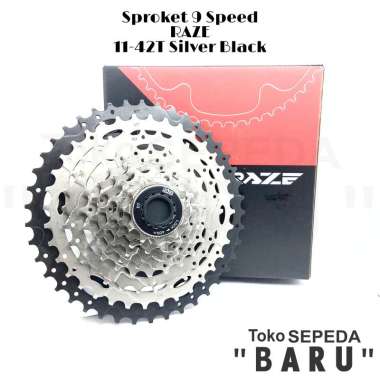 TB - Sproket RAZE 9 Speed 11-42T Silver Black