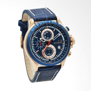 Condotti Jam tangan Pria - Biru Ring Rosegold CN3044-RG04-P04 Blue