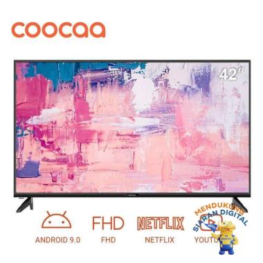COOCAA 42 inch Full HD - Smart TV - TV Android 9 - Wifi HITAM
