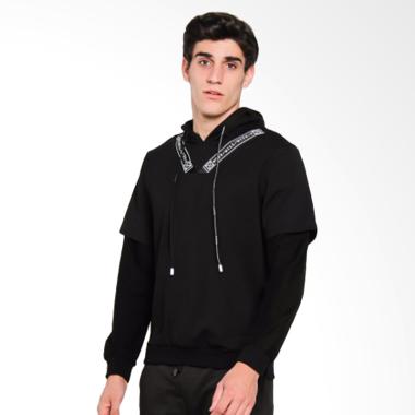 Papercut Men 08# Cliff Jaket Hoodie Pria - Black